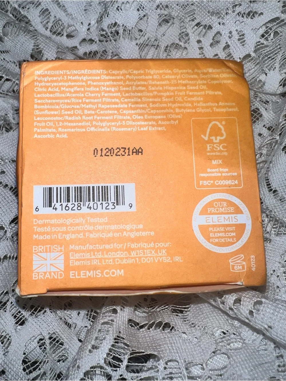 ELEMIS~ Superfood AHA Glow Cleansing Butter Balm (90ml) 3 oz.